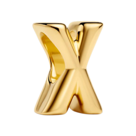 Charm Buchstabe X vergoldet