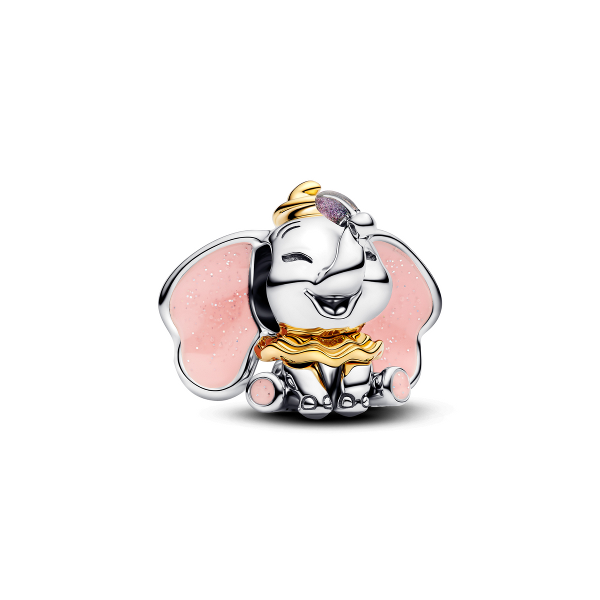 X DISNEY Charm Dumbo Emallie vergoldet