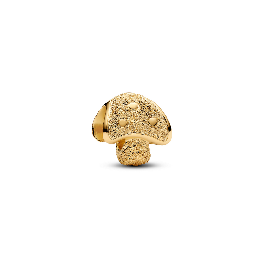 MOMENTS Charm Mini Pilz Textur vergoldet