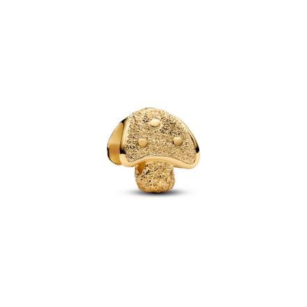 MOMENTS Charm Mini Pilz Textur vergoldet