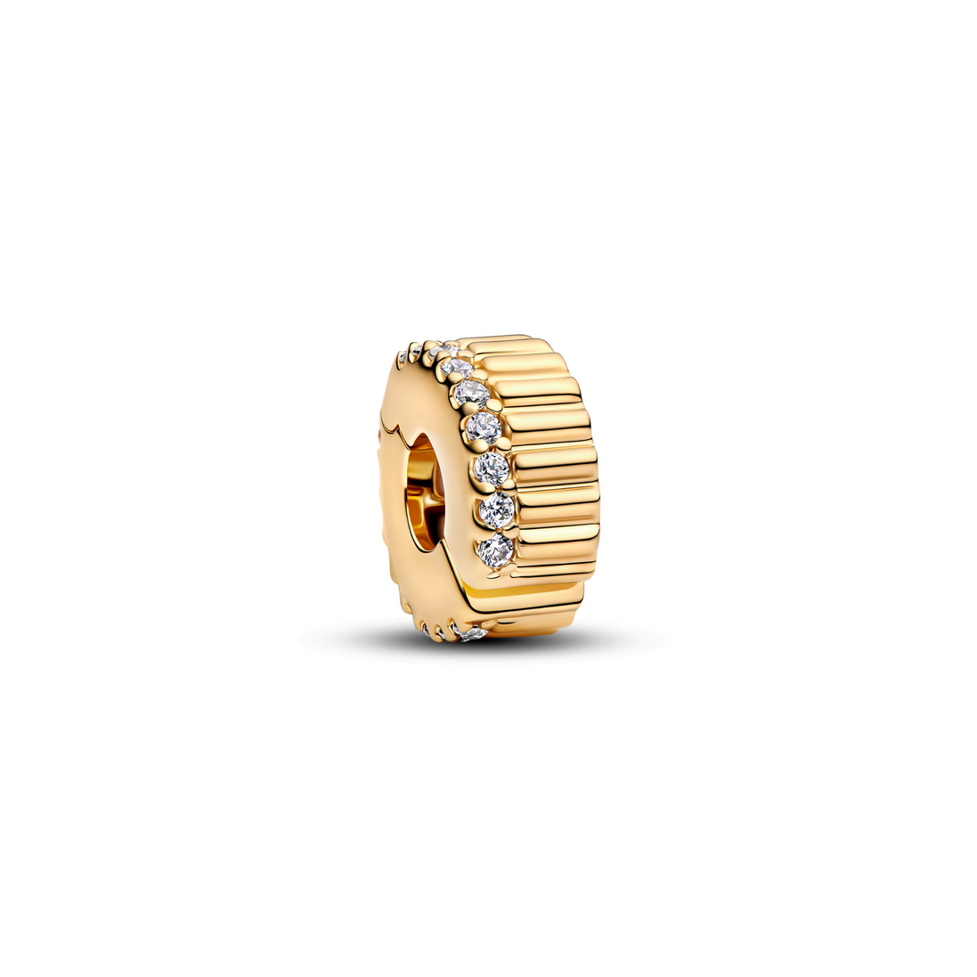 MOMENTS Charm Clip Zirkonia vergoldet