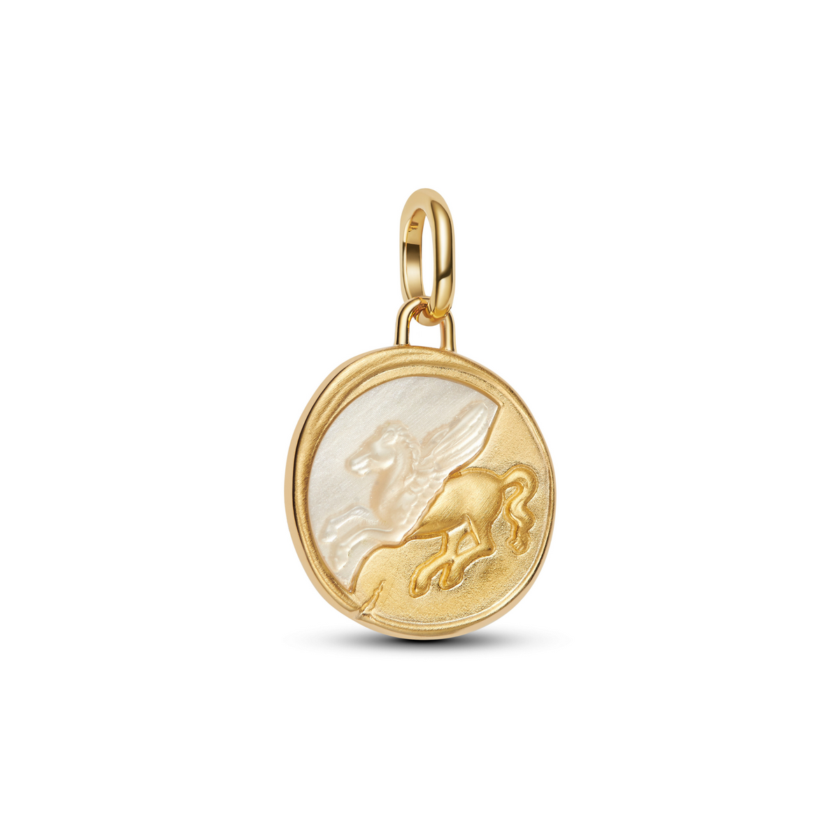 ME Charm Medallion Pegasus Perle vergoldet