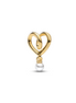 MOMENTS Charm Herz goldfarben Perle