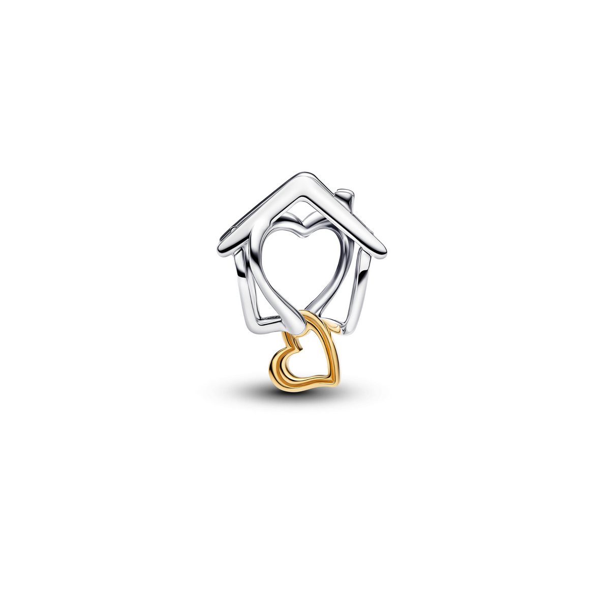 MOMENTS Charm Zuhause & Herz Vergoldet