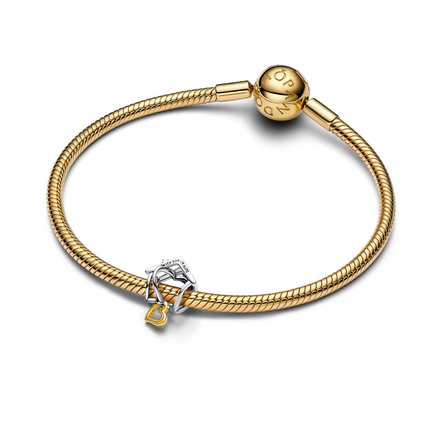 MOMENTS Charm Zuhause & Herz Vergoldet