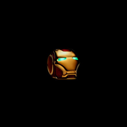 MARVEL Charm Iron Man Helm goldfarben rot