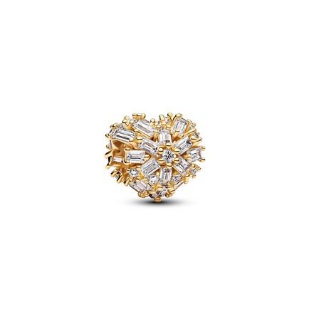 MOMENTS Charm Herz goldfarben Zirkonia