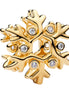 Goldfarbene Schneeflocke mit Zirkonia