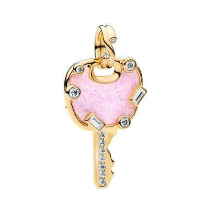 Charm-Anhänger pinker Liebesschlüssel