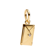 Charm-Anhänger Liebesbrief goldfarben