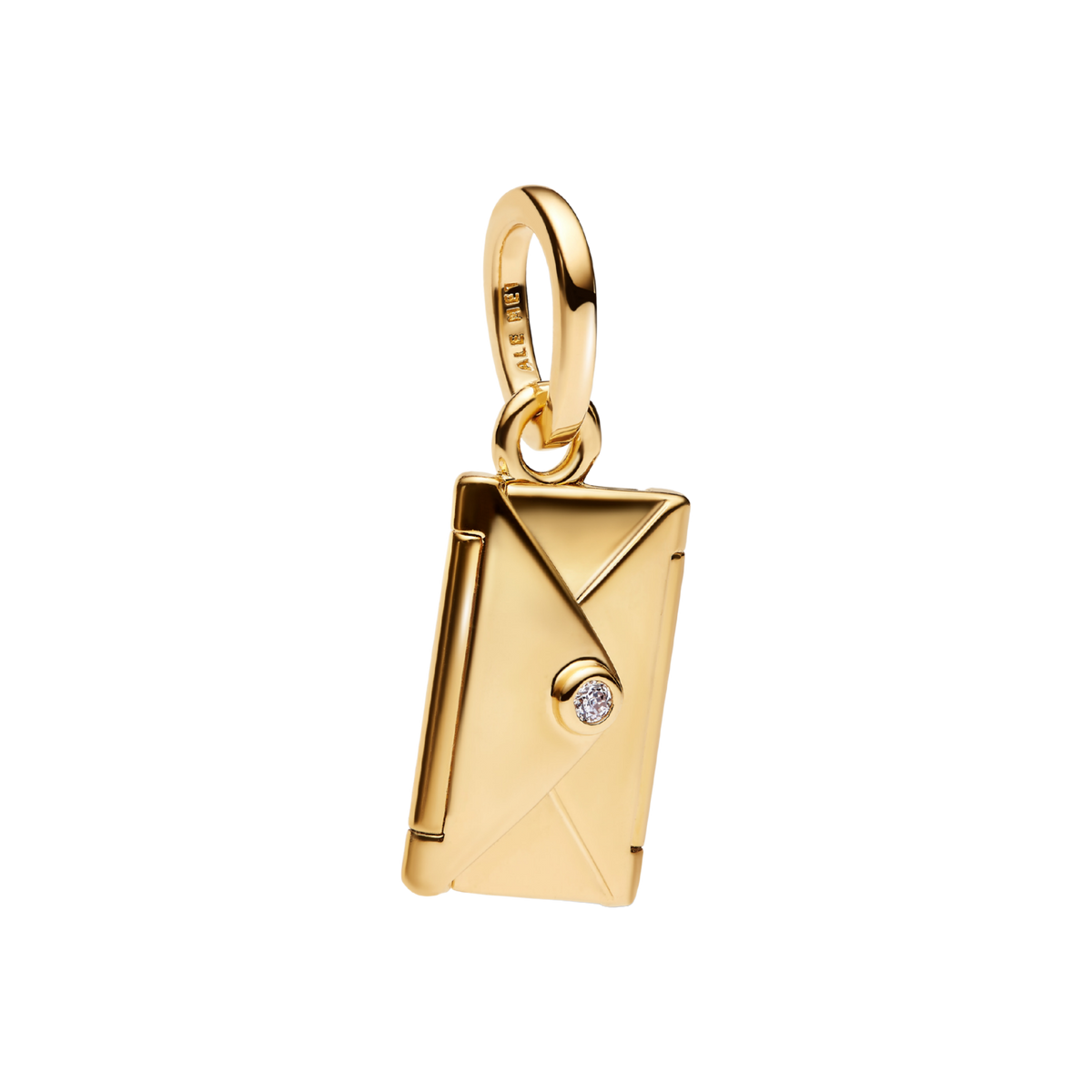 Charm-Anhänger Liebesbrief goldfarben