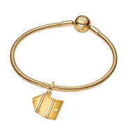 Charm-Anhänger Liebesbrief goldfarben