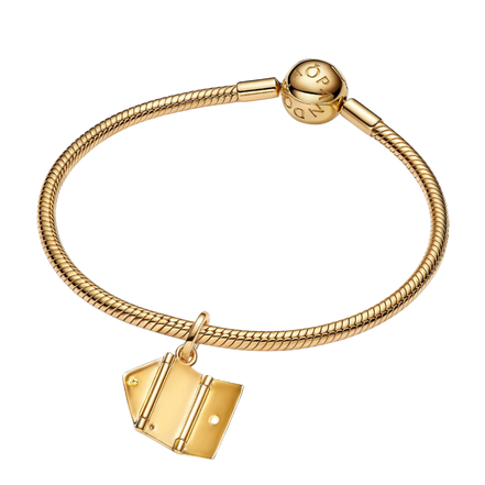 Charm-Anhänger Liebesbrief goldfarben