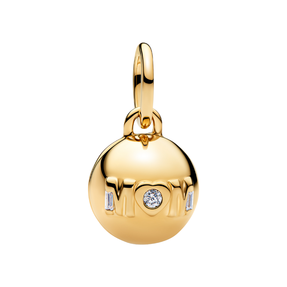 MOMENTS Charm-Anhänger Mum Ball goldfarben