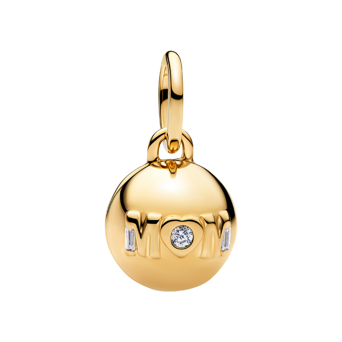 MOMENTS Charm-Anhänger Mum Ball goldfarben