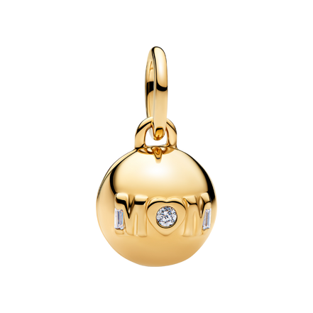 MOMENTS Charm-Anhänger Mum Ball goldfarben