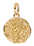 Vergoldetes Medaillon mit Weizenmotiv und Zirkonia