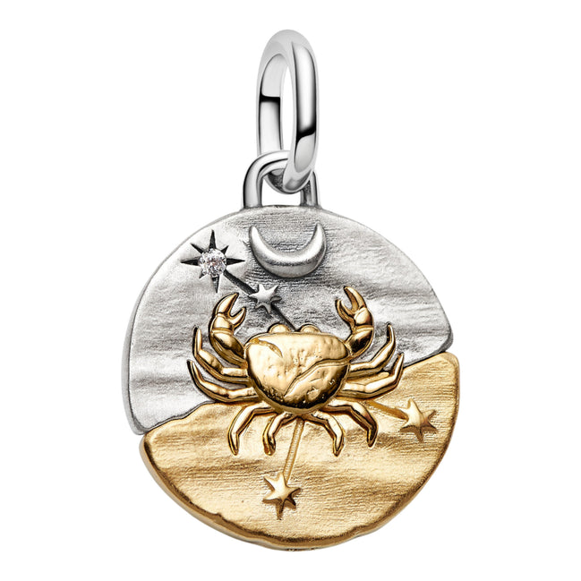 Medaillon Sternzeichen Krebs Bicolor mit Zirkonia