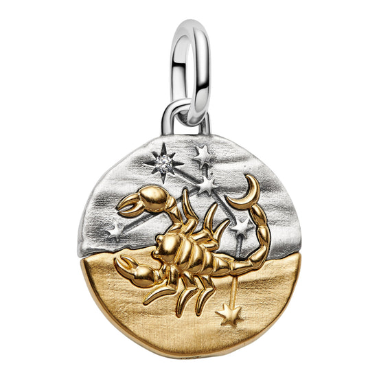 Medaillon Sternzeichen Skorpion Bicolor mit Zirkonia