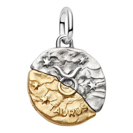 Medaillon Sternzeichen Stier Bicolor mit Zirkonia
