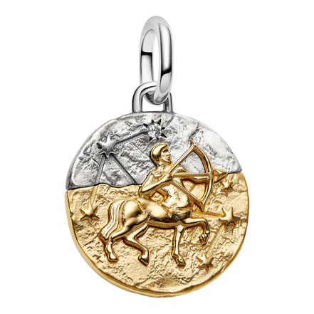 Medaillon Sternzeichen Schütze Bicolor mit Zirkonia
