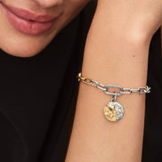 Medaillon Sternzeichen Wassermann Bicolor mit Zirkonia
