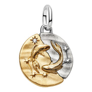 Medaillon Sternzeichen Fische Bicolor mit Zirkonia