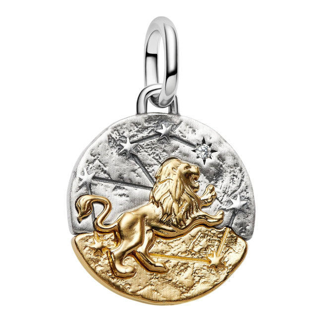 Medaillon Sternzeichen Löwe Bicolor mit Zirkonia