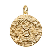 Großes Medaillon Sternzeichen Stier mit Zirkonia