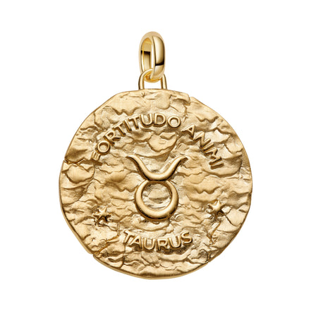 Großes Medaillon Sternzeichen Stier mit Zirkonia