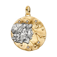 Medaillon Sternzeichen Zwillinge Bicolor mit Zirkonia