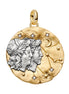 Medaillon Sternzeichen Zwillinge Bicolor mit Zirkonia