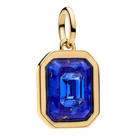 Blaues Sechseck Charm