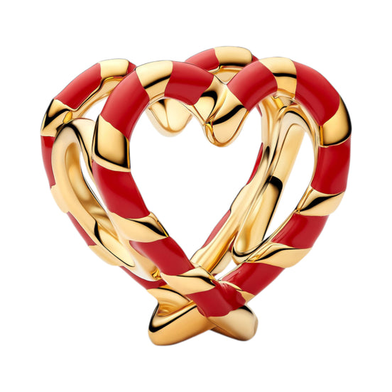 Herzförmiger Zuckerstangen-Charm