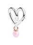 MOMENTS Charm Herz mit pinken Opal