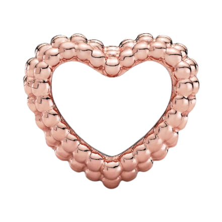 ROSÉ Charm perlenbesetztes Herz