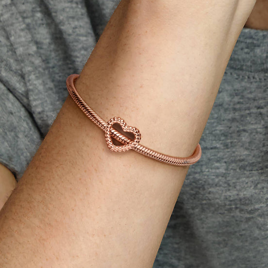 ROSÉ Charm perlenbesetztes Herz