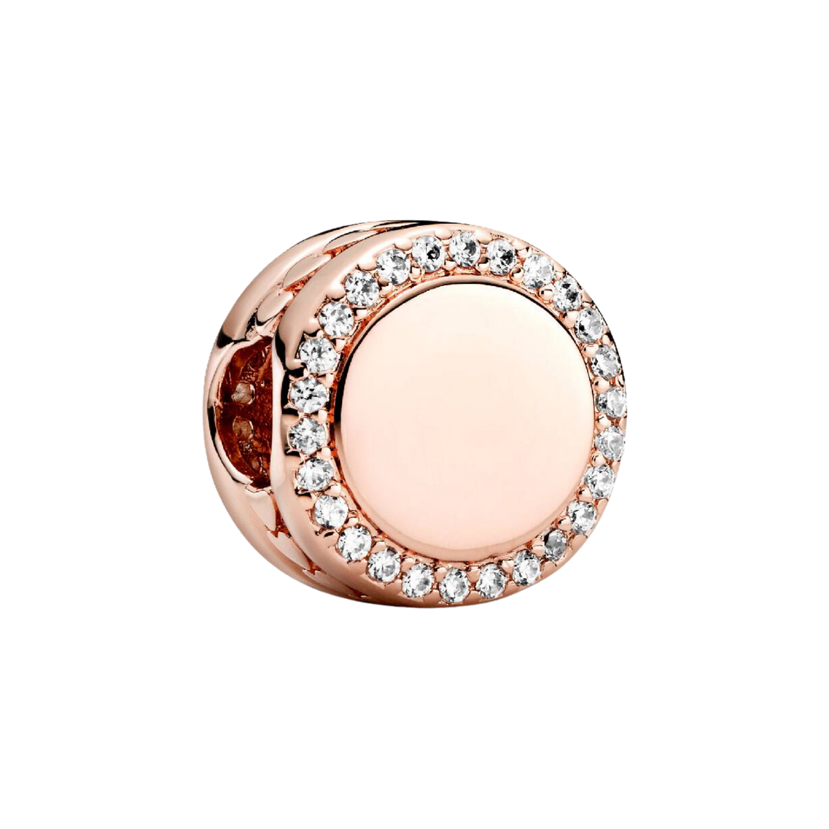 MOMENTS Charm Funkelnder Knopf Gravierbar