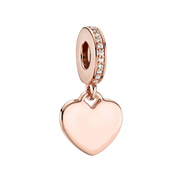 MOMENTS Charm Herz Zirkonia Gravierbar