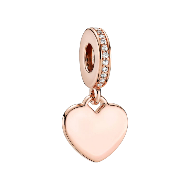 MOMENTS Charm Herz Zirkonia Gravierbar