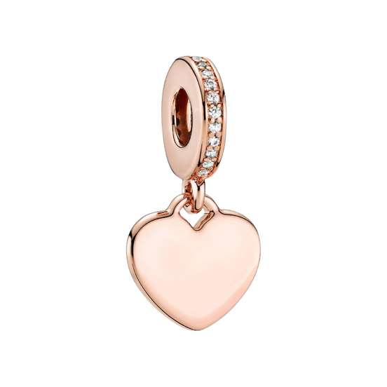 MOMENTS Charm Herz Zirkonia Gravierbar