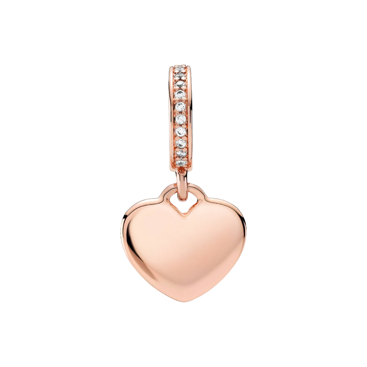 MOMENTS Charm Herz Zirkonia Gravierbar