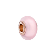 MOMENTS Charm Murano-Glas Rosa Matt