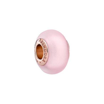 MOMENTS Charm Murano-Glas Rosa Matt