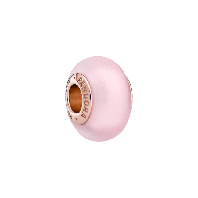 MOMENTS Charm Murano-Glas Rosa Matt
