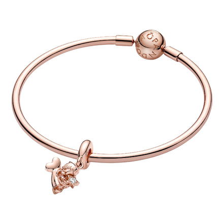 ROSE Charm Anhänger Engel rosévergoldet, Zirkonia