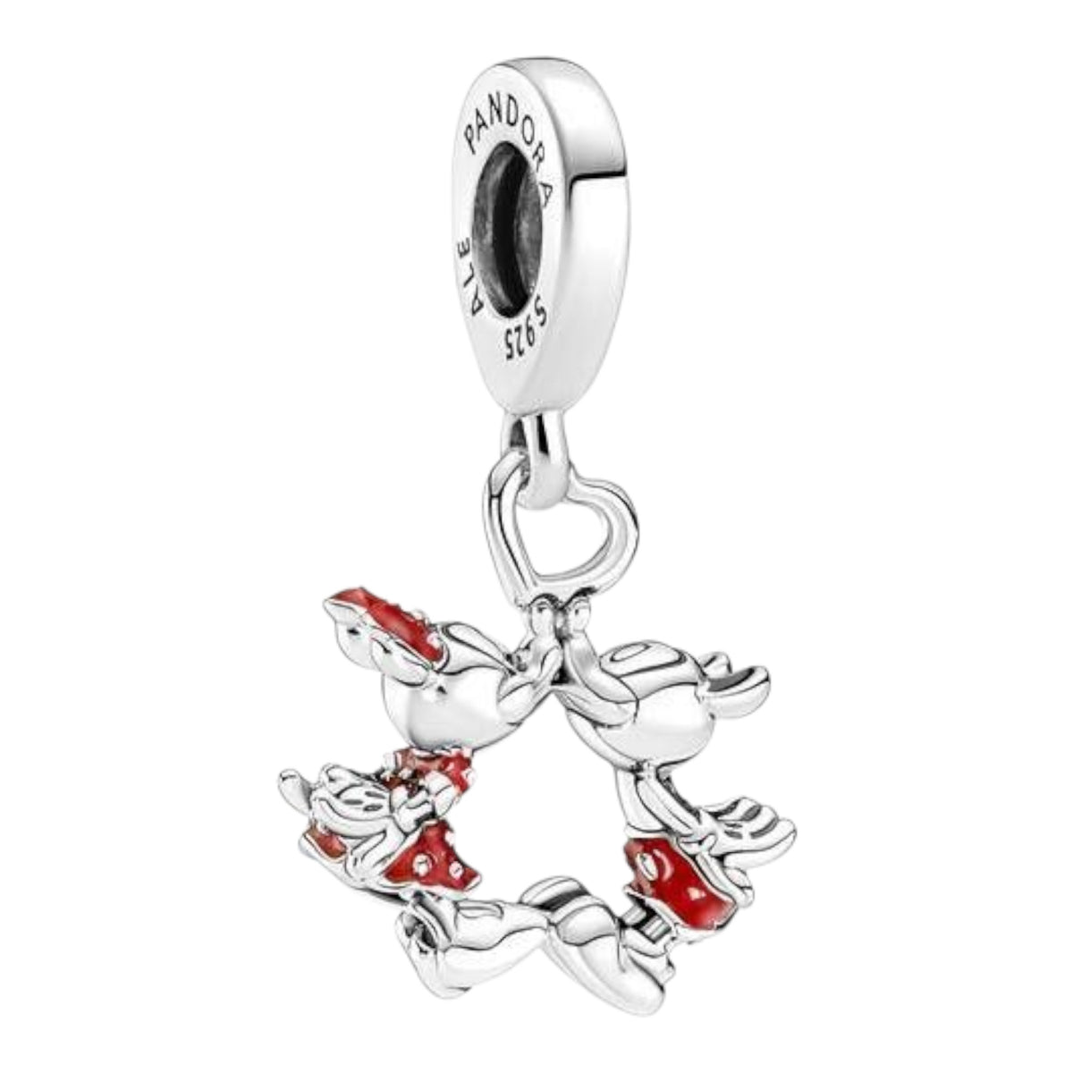 DISNEY Charm Anhänger Mickey Mouse & Minnie Mouse Kuss