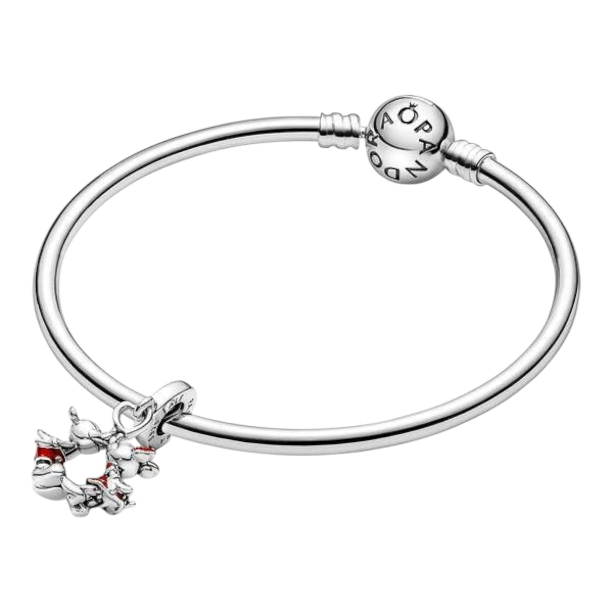 DISNEY Charm Anhänger Mickey Mouse & Minnie Mouse Kuss