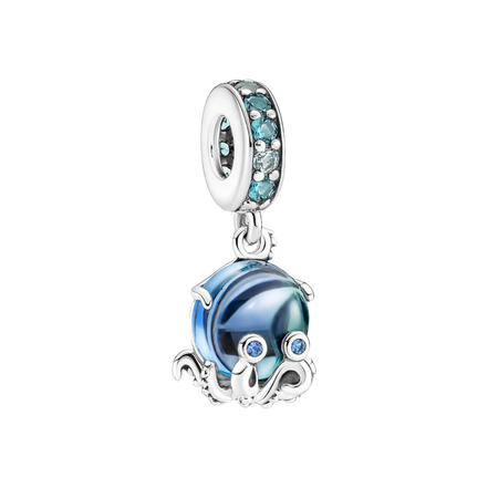 MOMENTS Charm Oktopus Murano-Glas
