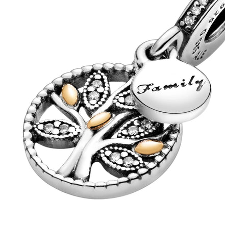 MOMENTS Charm Familien Stammbaum Vergoldet